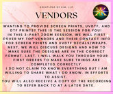 Vendors Session